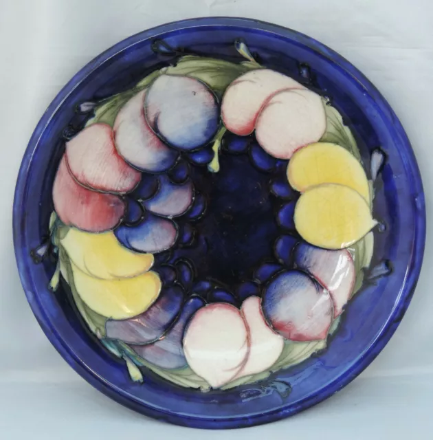 Moorcroft Wisteria Bowl (c 1930s) - 22cm diameter - 2 chips below rim