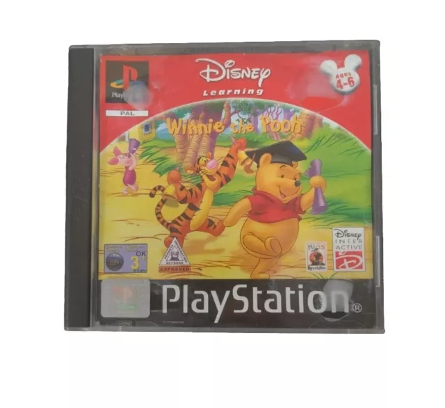 Disney Learning Winnie the Pooh PS1 PlayStation 1 PAL - Free Domestic Shipping