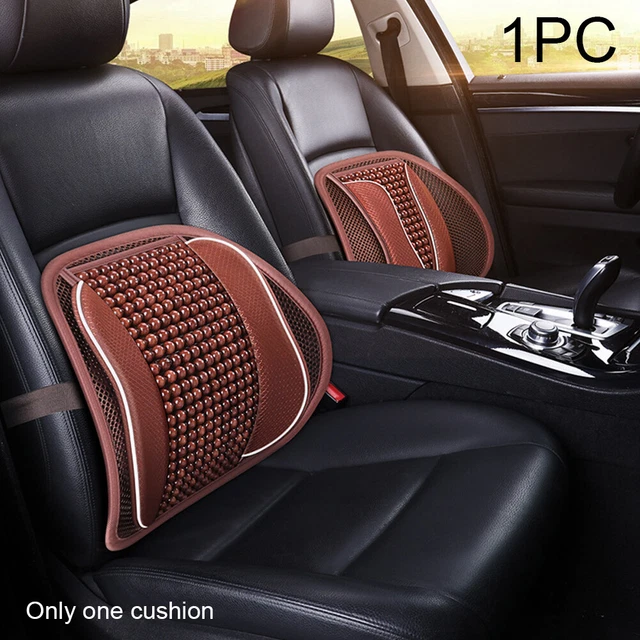 Ergonomic Car Lumbar Support Massage Cushion Home Office Protective Wooden Beads