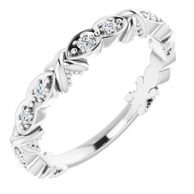 1/8 Karat Natürlicher Diamant Jubiläum Band IN