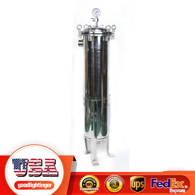 2 Inch NPT Bag Filter Housing 150Psi In/Out #2 Bag W/ Mesh 304 Stainless Steel