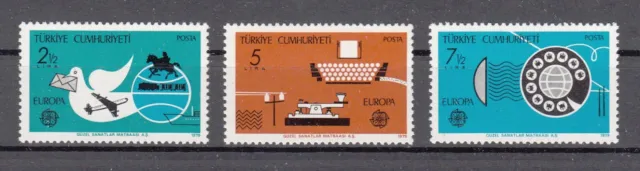 Türkei 1979 Turkey- Europa CEPT  Geschichte des Postwesens, Mi.:2477-79 ** MNH
