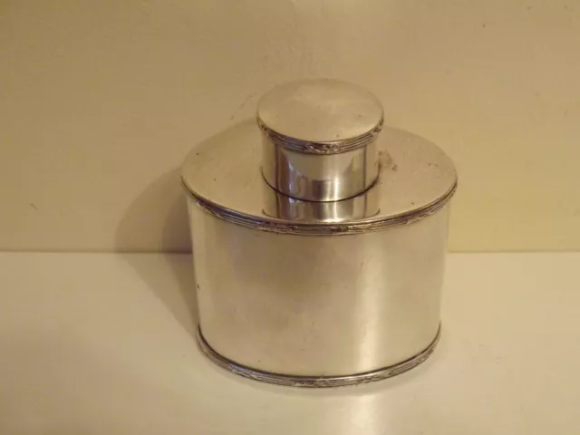 Late 19th Early 20th Century Silver Plated Tea Caddy