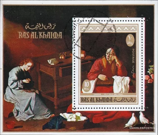 Ras al Khaimah miniature sheet ad 95A used 1970 that Life the holy.