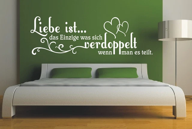 WANDTATTOO SPRUCH LIEBE ist das Einzige Wandsticker Wandaufkleber Zitat