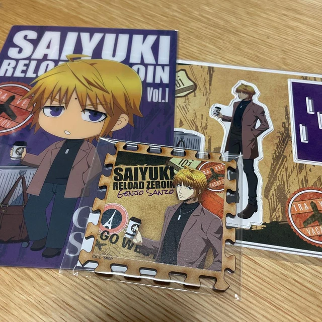 Saiyuki Reload Zeroin Kuji Sanzo Stand Figure visual sheet coaster Set E0472