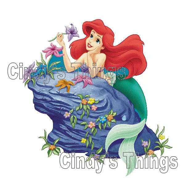 Ariel Little Mermaid #8 T shirt Iron on Transfer 8x10- 5x6 -3x3 light  fabric