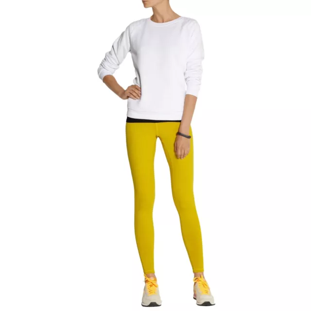 HEY JO London Cassini Stretch-Jersey Leggings Bright Yellow Size Medium 2