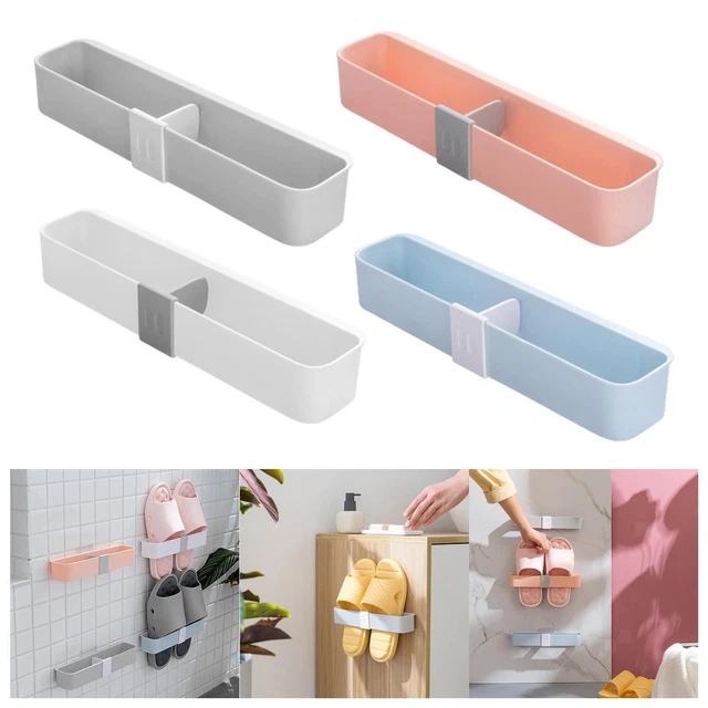 An der  befestigter Badezimmer-Pantoffelhalter-Organizer ohne Bohren für