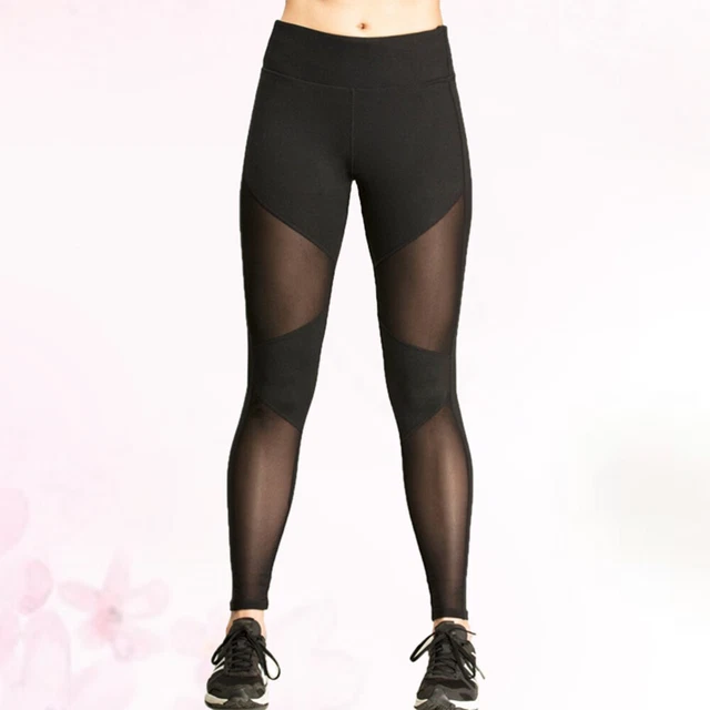 Pantalon de yoga taille haute maille joint quatre aiguilles six lignes pantalon