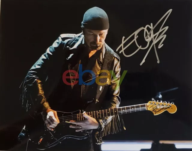 THE EDGE of THE BAND U2 Autographed Signed Photo (8X10) reprint