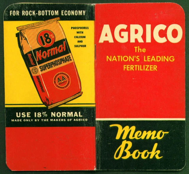 Agrico Fertilizer Memo Book 1942