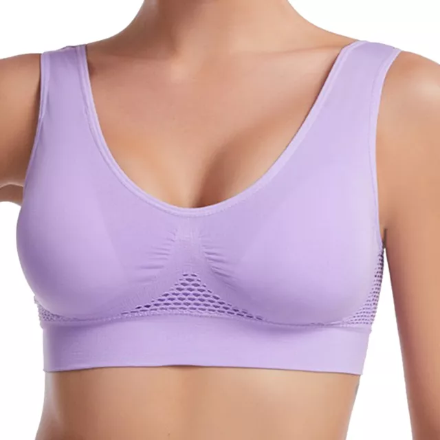 FEESHOW BH Damen Komfort Nahtlos Bra Bustier Abnehmbare Yoga Sport BH Übergröße