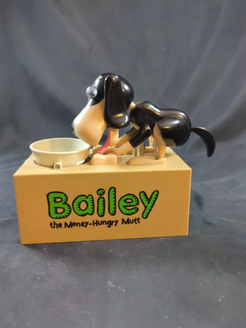 Coin Bank Piggy Bank Hungry Eating Dog Coin Bank Bailey #S015 Leading Edge *Read