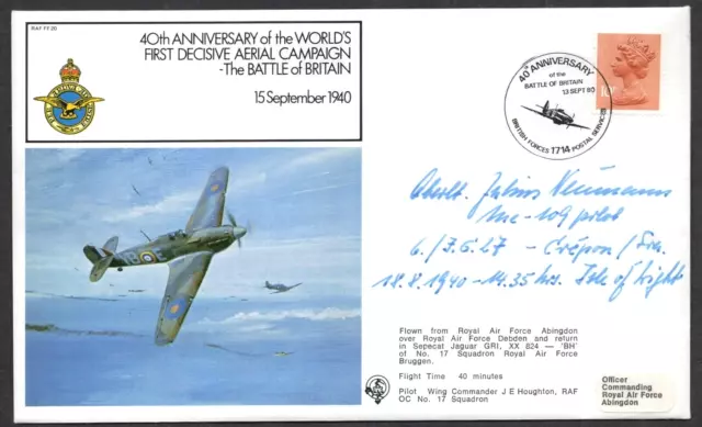 Limited Edition Hans Rossbach Signed Cover Julius Neumann Luftwaffe Pilot Pow