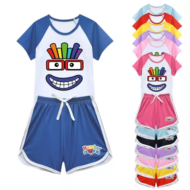 News Number Blocks T-Shirt Shorts Suits Casual Cotton Tshirt Tops Tracksuit Sets