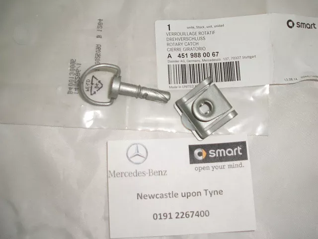 NEW Genuine Smart Fortwo (451) Engine Bay Cover Locking Screw A4519880067