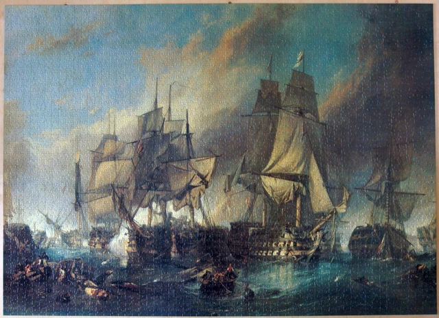Schmidt Puzzle 3000 Teile See Schlacht bei Trafalgar Komplett wie Neu RARITÄT!!