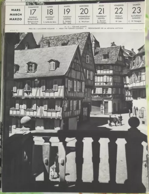 1957 Colmar Alsace IN Der Nähe Von mit Alten Douane Art Druck