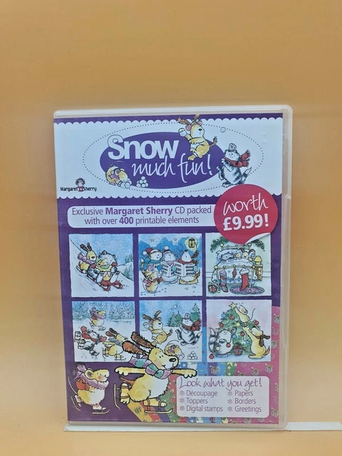 Tarjetas rápidas de CD-ROM hechas fácil nieve muy divertidas elementos imprimibles de Margaret Sherry