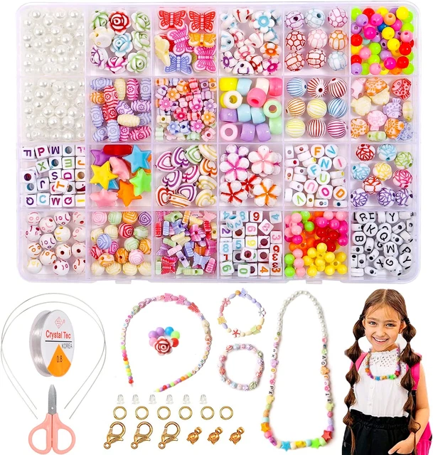 Bambini Perline, Set Di Perline Fai Da Te per Bambini, Braccialetti Fai Da Te, C