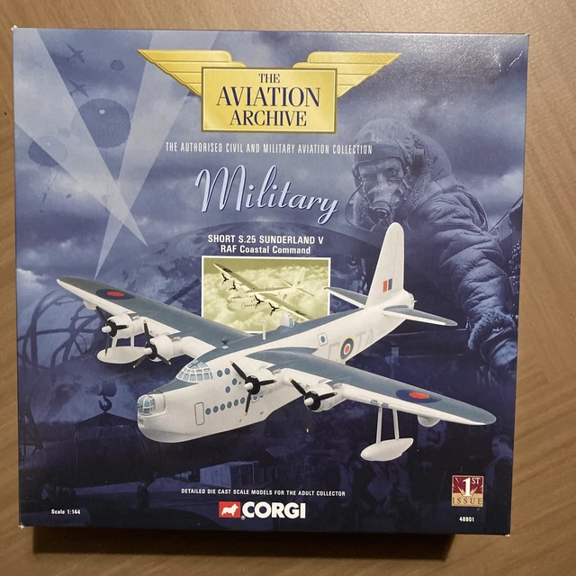 Corgi AA48801 S.25 Sunderland V  RAF Coastal Command 1:144 Mint Flying Boat
