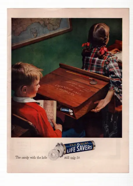 Vintage Print Ad 1940s Pep O Mint Lifesavers Life Savers  Life Magazine