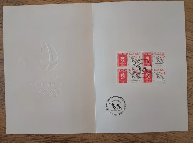 Winter 1992: Albertville - JO 1992, année 1990 complète : 4 timbres neufs