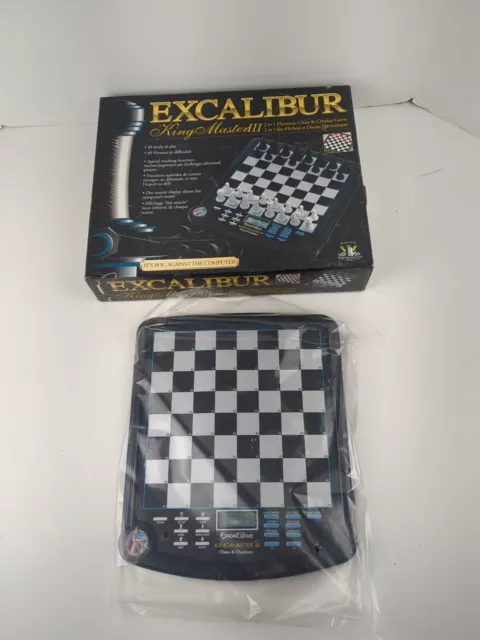 Excalibur KingMaster III Electronic Computer Chess Checkers Game 911E-3