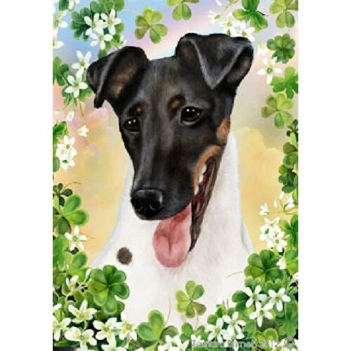 Clover Garden Flag - Tri Smooth Fox Terrier 312121
