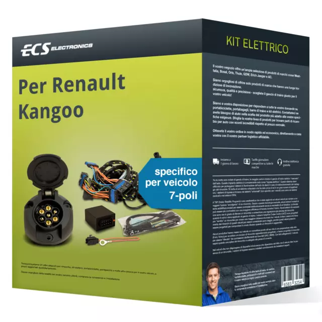 7 poli specifico per veicolo kit elettrico per RENAULT Kangoo, III ECS Nuovo
