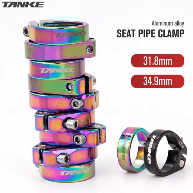 TANKE MTB Road Bike Aluminum Alloy Seat Post Clamp For 318mm/349mm seatposts