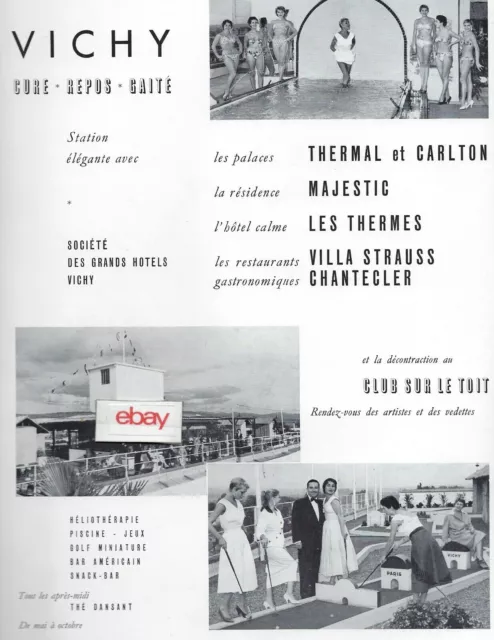 Vichy France Resort 1956 Grand Hotels Cure-Repos-Gaite French Ad