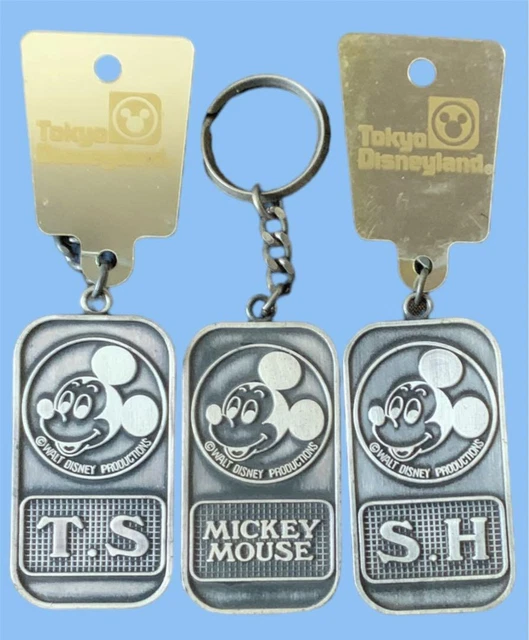 Tokyo Disneyland Showa Retro Key Ring Initial Cinderella Castle With Tag