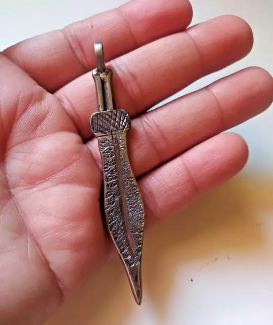 Ancient Viking Pendant Amulet Sword Norse Medieval Silver 925 Protection Warrior