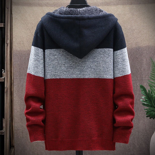 Mens Fashion Warm Fleece Lined Hooded Hoodie Winter Jacket Sweatshirt Coat 9