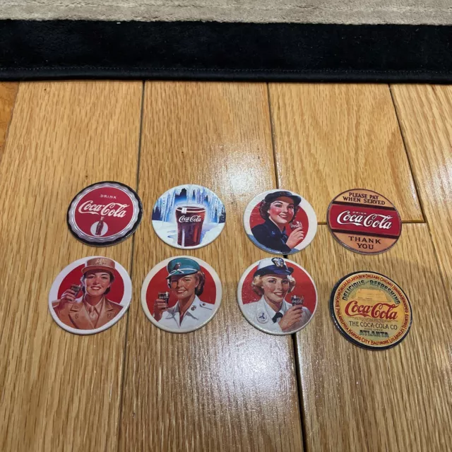 Coca Cola series 2 complete set of 1-8  Pog Bottle Caps