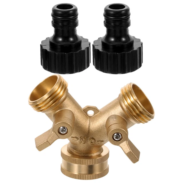 Brass Garden Hose Splitter 2 Way Hose Y Splitter Brass Hose Connector Tap