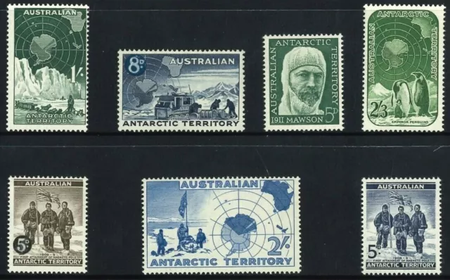 1950s Australia Full Pre-Decimal AAT Definitive Set 7x [31/2d-2'3] Stamps Series