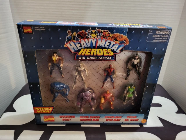 Heavy Metal Heroes 8 Pack Die Cast MARVEL COMICS Legends Toy Biz NEW