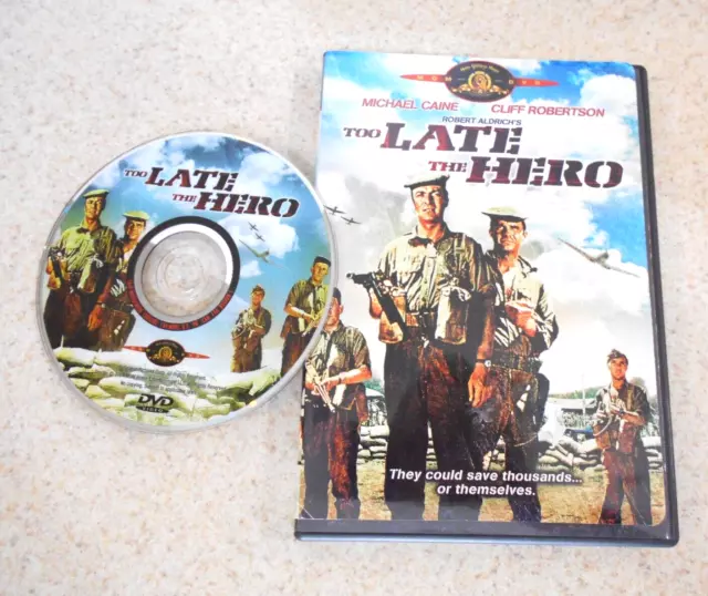 Too Late the Hero DVD OOP Michael Caine Cliff Robertson Aldrich Widescreen Teste