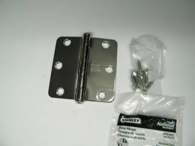 National Hardware N830-274 Stainless Steel 3" Door Hinge  SPB514RC