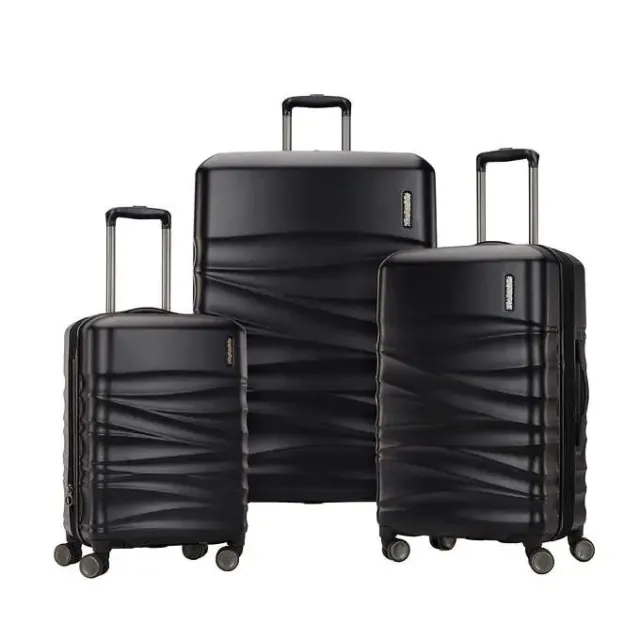 American Tourister Tranquil 3-Piece Hardside Luggage Set In Black - Brand New!