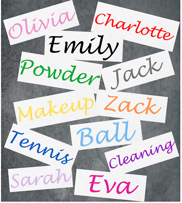 Nome Personalizzato parola testo Cut Vinyl Decal Fancy font Adesivo regalo hinch Bottiglia 