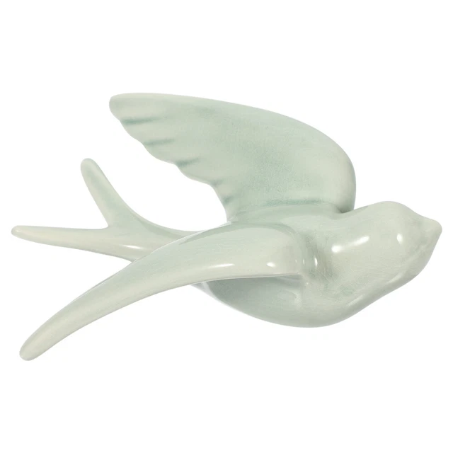 Keramik Vogel Wandbehang Wandskulptur Schlucken Wanddekoration