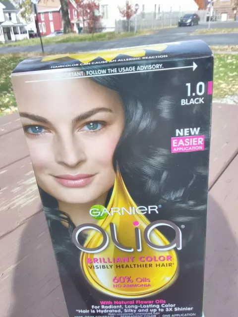 Garnier Olia Oil Powered Permanent Hair Color, 1.0 Black