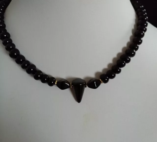 Halskette Perlenkette aus antike ca. 100 Jahre alten böhmischen Perlen 46 cm
