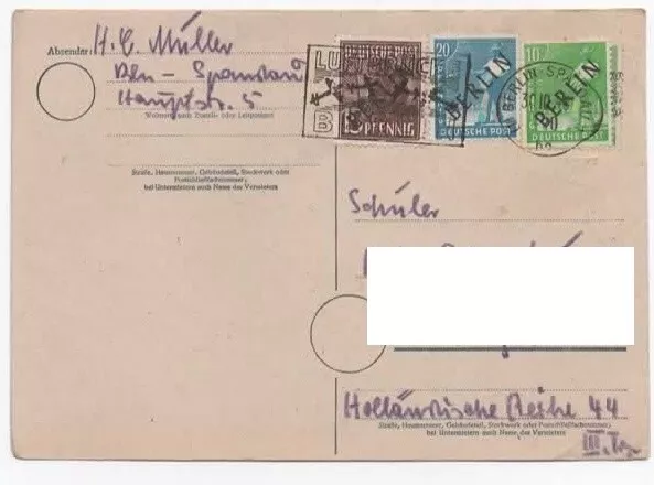 Seltene Mif. Sonderstempel  100 Tage Luftbrücke  Schwarzaufdr. 10/ 15 / 20 Pf.-