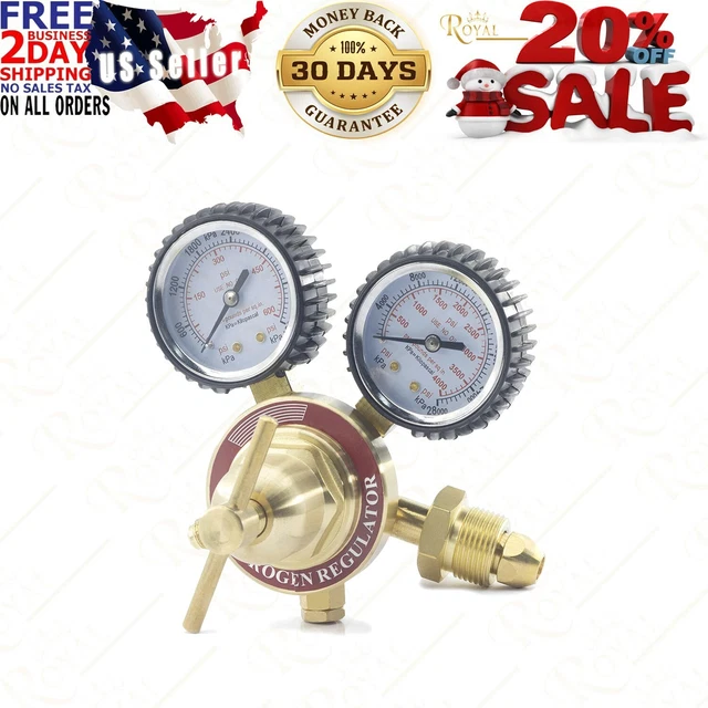 Nitrogen Regulator with 0-600 PSI Delivery Pressure Equipment Brass I...