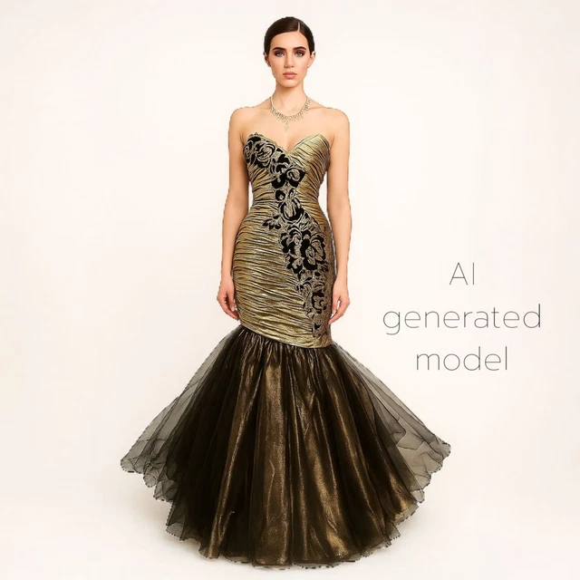 VINTAGE 80S GOLD Lame Prom Dress S M Puff Sleeve Metallic Liquid Gold Ball  Gown $175.00 - PicClick
